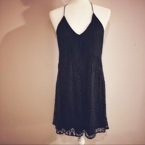 Zara black lace mini dress